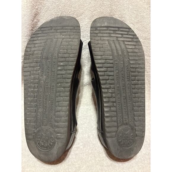 Mephisto Cork Bed Sandals Size 40  W9 M7 Black Leather - Picture 7 of 12